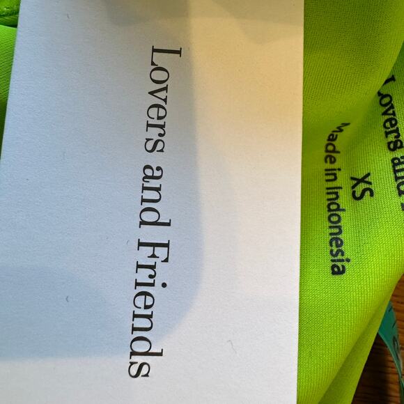 Lovers + Friends Lime Green Bikini Bottom  XS Got Options Cheeky Rings $88 NEW - Picture 6 of 6